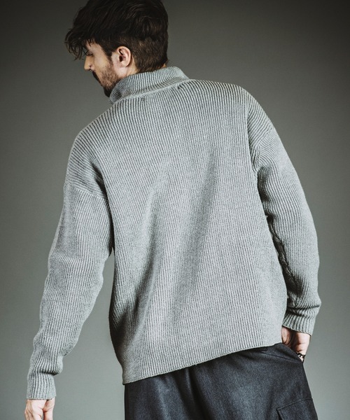 NO ID.（ノーアイディ）の「【NO ID.】Asymmetry Drivers Knit Cardigan / アシンメトリー ドライバーズ ニット カーディガン（ニット/セーター・メンズ・ブラック/その他23/グレー・ONE SIZE）」の14枚目の写真