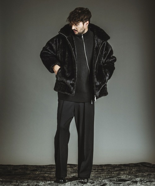 NO ID.（ノーアイディ）の「【NO ID.】Asymmetry Drivers Knit Cardigan / アシンメトリー ドライバーズ ニット カーディガン（ニット/セーター・メンズ・ブラック/その他23/グレー・ONE SIZE）」の22枚目の写真