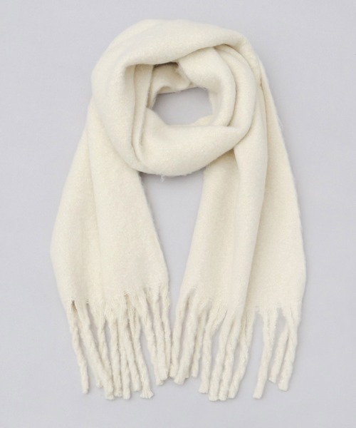 大判 ふわもふ ボリューム ブークレマフラー リサイクルポリエステル