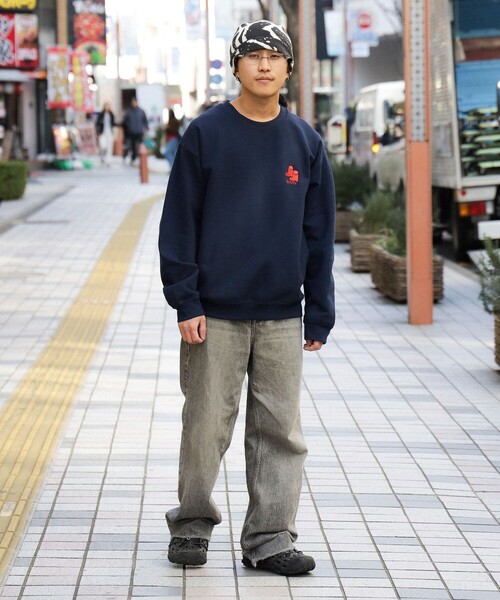 TOKYO CULTUART by BEAMS（トウキョウカルチャートバイビームス）の「勝山八千代 / 刺繍 Crew Sweat（スウェット・レディース・ライトグレー/ネイビー・SMALL/MEDIUM/LARGE/X-LARGE）」の14枚目の写真