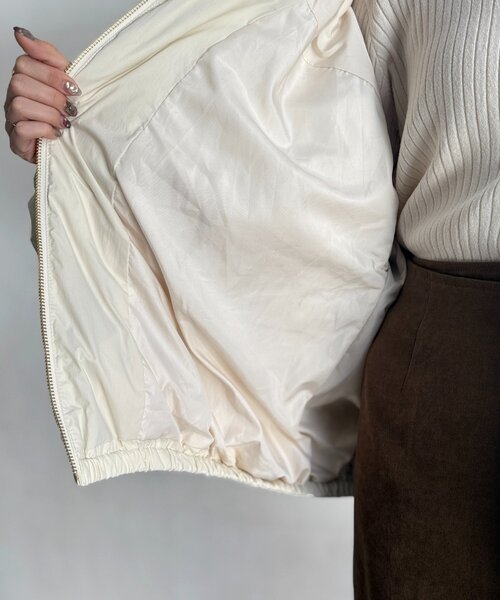 Chez toi(シェトワ)の「ティアードギャザーダウン(ダウンジャケット/コート・レディース・アイボリー/ブラック・FREE)」の18枚目の写真