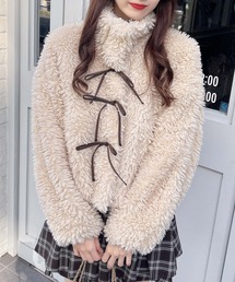 INGNI | リボン付スタンドボアブルゾン(ブルゾン)