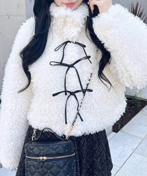 INGNI | リボン付スタンドボアブルゾン(ブルゾン)