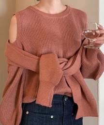 Cielo（シエロ）の「【Cielo/シエロ】3way design knit pink / 3way デザインニット（ニット/セーター）」