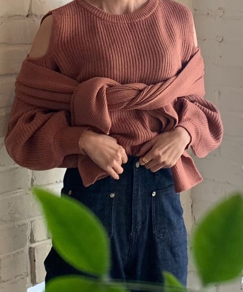 Cielo（シエロ）の「【Cielo/シエロ】3way design knit pink / 3way デザインニット（ニット/セーター・レディース・ピンク・FREE）」の6枚目の写真