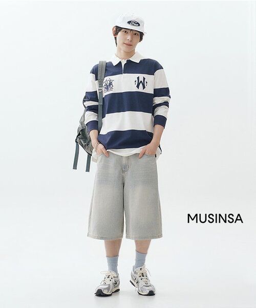 WKNDRS（ウィーキャンドース）の「BOUTIQUE RUGBY PIQUE (NAVY)（Tシャツ/カットソー・レディース・その他・MEDIUM/LARGE/X-LARGE）」の2枚目の写真
