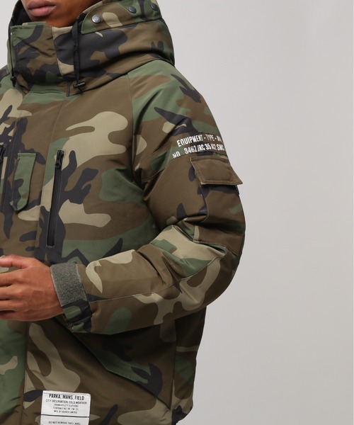 AVIREX（アヴィレックス）の「TYPE ECWCS DOWN JACKET / タイプ エクワックス ダウンジャケット / AVIREX / アヴィレックス（ダウンジャケット/コート・メンズ・ブラック/オリーブ/グリーン系カモフラージュ・XX-LARGE/MEDIUM/X-LARGE/LARGE）」の6枚目の写真