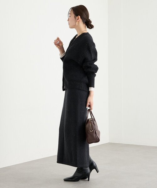 RIVE DROITE（リヴドロワ）の「【キャッチーな素材感】ブークレーヤーンカーディガン（カーディガン/ボレロ・レディース・ピンク/グレー/ブラック・FREE）」の6枚目の写真