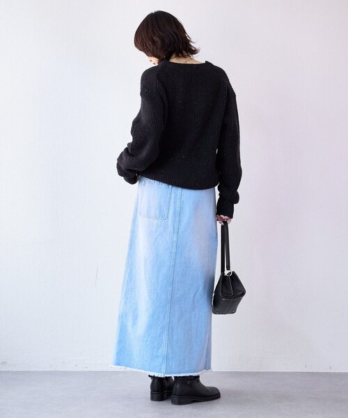 RIVE DROITE（リヴドロワ）の「【キャッチーな素材感】ブークレーヤーンカーディガン（カーディガン/ボレロ・レディース・ピンク/グレー/ブラック・FREE）」の9枚目の写真