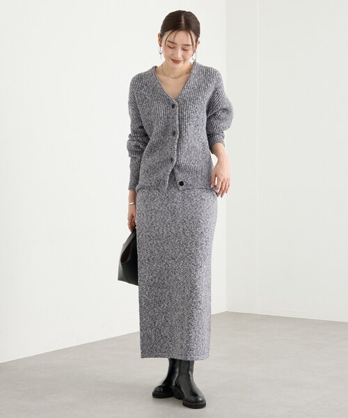 RIVE DROITE（リヴドロワ）の「【キャッチーな素材感】ブークレーヤーンカーディガン（カーディガン/ボレロ・レディース・ピンク/グレー/ブラック・FREE）」の12枚目の写真