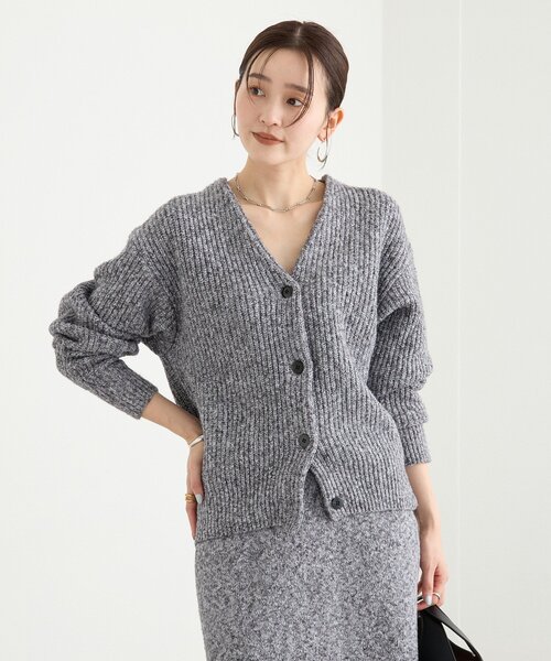 RIVE DROITE（リヴドロワ）の「【キャッチーな素材感】ブークレーヤーンカーディガン（カーディガン/ボレロ・レディース・ピンク/グレー/ブラック・FREE）」の14枚目の写真