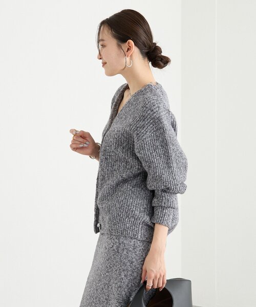 RIVE DROITE（リヴドロワ）の「【キャッチーな素材感】ブークレーヤーンカーディガン（カーディガン/ボレロ・レディース・ピンク/グレー/ブラック・FREE）」の15枚目の写真