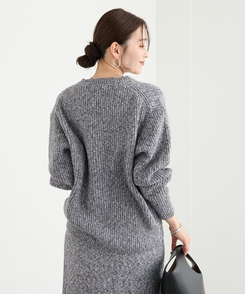 RIVE DROITE（リヴドロワ）の「【キャッチーな素材感】ブークレーヤーンカーディガン（カーディガン/ボレロ・レディース・ピンク/グレー/ブラック・FREE）」の16枚目の写真