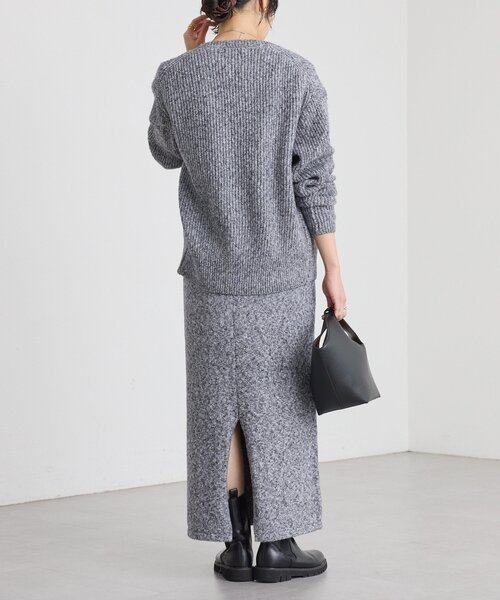 RIVE DROITE（リヴドロワ）の「【キャッチーな素材感】ブークレーヤーンカーディガン（カーディガン/ボレロ・レディース・ピンク/グレー/ブラック・FREE）」の22枚目の写真