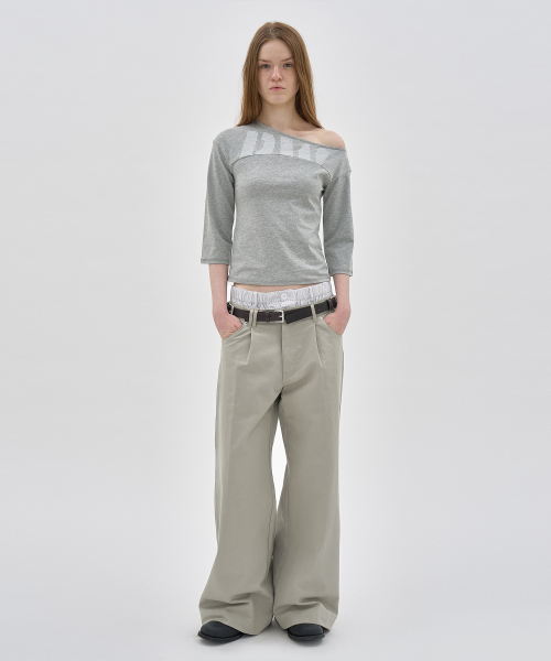 PARTIMENTO WOMEN（パルティメントウィメン）の「PWプリンテッドアンバランスティー_メランジ（Tシャツ/カットソー・レディース・その他・SMALL/MEDIUM）」の4枚目の写真