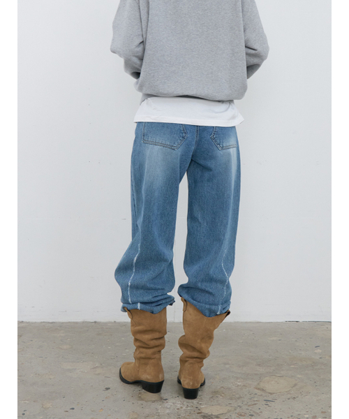 Kijun(キジュン)の「Scratched Wide Jeans Blue(デニムパンツ・レディース・その他・SMALL/MEDIUM/LARGE)」の9枚目の写真