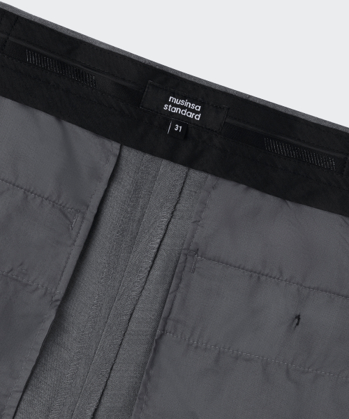 MUSINSA STANDARD（ムシンサスタンダード）の「セミワイドヒドゥンバンディングスラックス [メランジグレー]（スラックス・メンズ・その他・29/30/31/33/26/27/28/40/38/42/36/34/32）」の5枚目の写真
