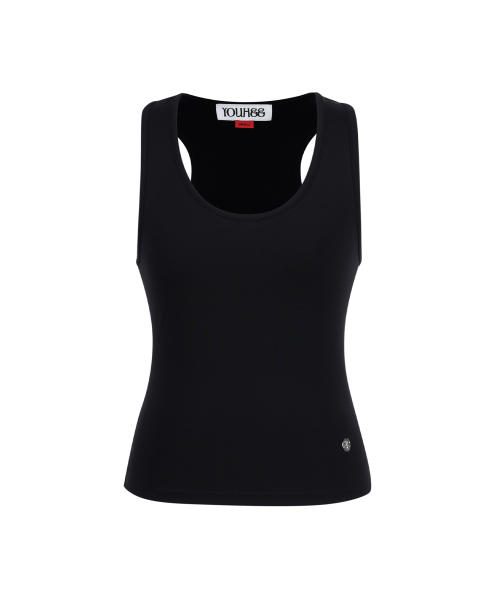 YOUHEE（ユヒ）の「BASIC U NECK SLEVELESS BLACK（Tシャツ/カットソー・レディース・その他・MEDIUM/SMALL）」の2枚目の写真