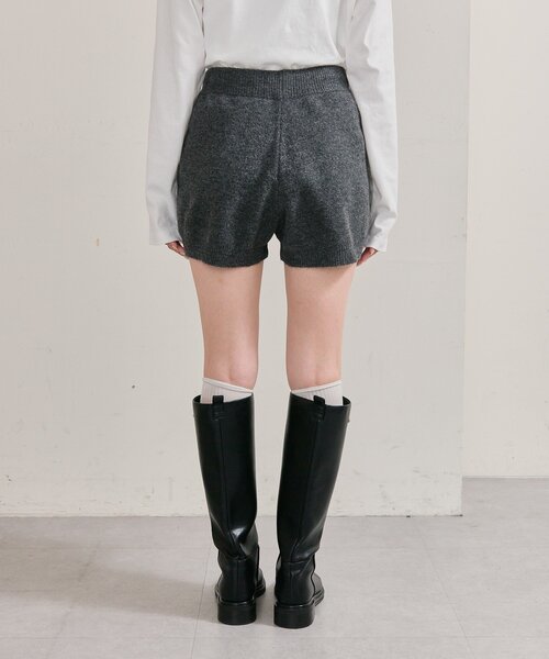 プレート付きニットパンツ（その他パンツ）｜mystic（ミスティック）の