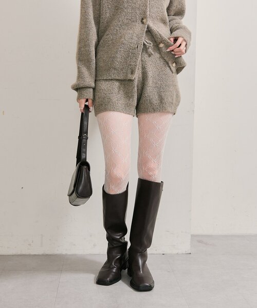 mystic（ミスティック）の「プレート付きニットパンツ（その他パンツ・レディース・アイボリー/グレー/ベージュ・FREE）」の4枚目の写真