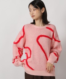 LAKOLE | シャギーラインジャガードニットプルオーバー / 603287(ニット/セーター)