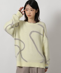 LAKOLE | シャギーラインジャガードニットプルオーバー / 603287(ニット/セーター)