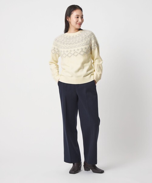 A DAY IN THE LIFE UNITED ARROWS(アデイインザライフユナイテッドアローズ)の「フェザー ノルディックニット ‐ウォッシャブル‐<A DAY IN THE LIFE>(ニット/セーター・レディース・グレー系/オフホワイト/ライトピンク・FREE)」の6枚目の写真