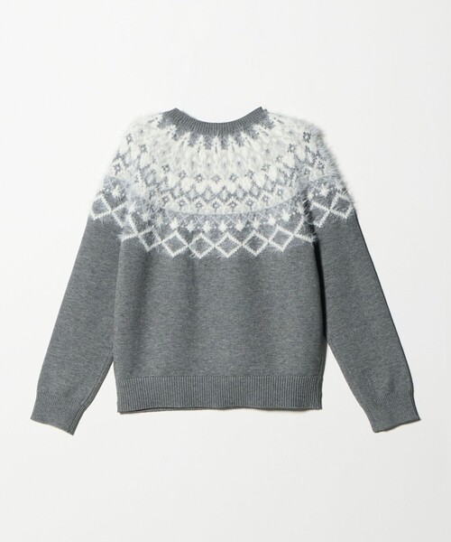 A DAY IN THE LIFE UNITED ARROWS(アデイインザライフユナイテッドアローズ)の「フェザー ノルディックニット ‐ウォッシャブル‐<A DAY IN THE LIFE>(ニット/セーター・レディース・グレー系/オフホワイト/ライトピンク・FREE)」の19枚目の写真