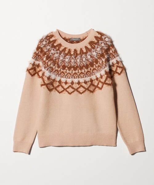 A DAY IN THE LIFE UNITED ARROWS(アデイインザライフユナイテッドアローズ)の「フェザー ノルディックニット ‐ウォッシャブル‐<A DAY IN THE LIFE>(ニット/セーター・レディース・グレー系/オフホワイト/ライトピンク・FREE)」の14枚目の写真