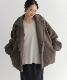 Right-on | 【HONEYSUCKLE ROSE】マルチWAYボアジャケット (保温性/リラックスシルエット/軽量デザイン/トレンド感)(その他アウター)