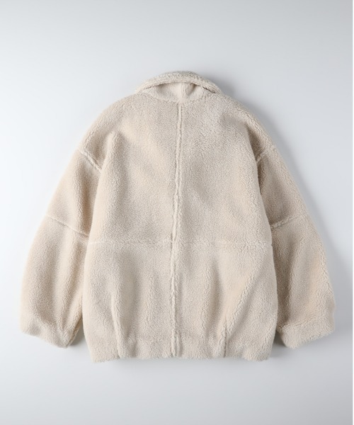 Right-on（ライトオン）の「【HONEYSUCKLE ROSE】マルチWAYボアジャケット (保温性/リラックスシルエット/軽量デザイン/トレンド感)（その他アウター・レディース・ブラウン/ライトベージュ・L/M）」の3枚目の写真