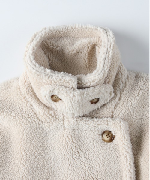 Right-on（ライトオン）の「【HONEYSUCKLE ROSE】マルチWAYボアジャケット (保温性/リラックスシルエット/軽量デザイン/トレンド感)（その他アウター・レディース・ブラウン/ライトベージュ・L/M）」の10枚目の写真