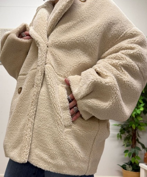 HONEYSUCKLE ROSE】マルチWAYボアジャケット (保温性/リラックス