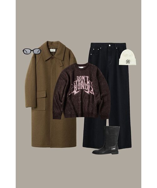 SUPERSUB(スーパーサブ)の「THUNDER ブラシドニット - ブラウン(ニット/セーター・レディース・その他・LARGE/MEDIUM)」の2枚目の写真