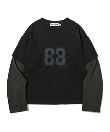 SCALLYWAG | 88 クロップレイヤードロングスリーブ[チャコール](Tシャツ/カットソー)