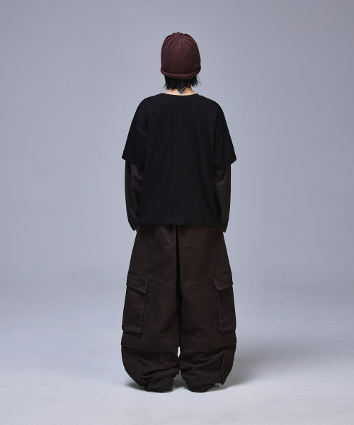 SCALLYWAG（スカリーワグ）の「88 クロップレイヤードロングスリーブ[チャコール]（Tシャツ/カットソー・レディース・その他・MEDIUM/LARGE）」の15枚目の写真