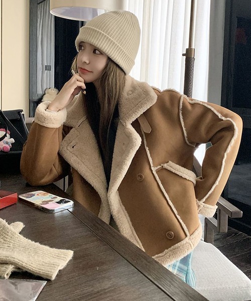 セール】フェイクムートンボア フライトジャケット（ムートンコート