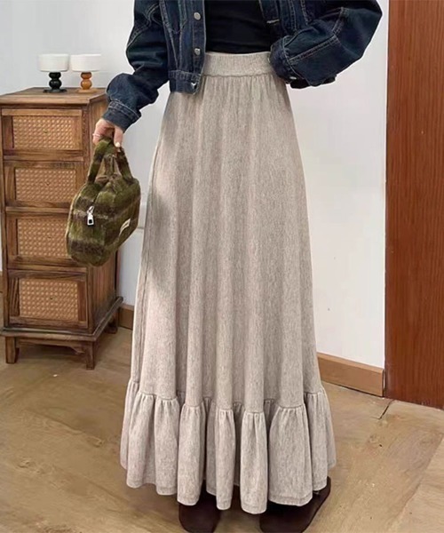 cammie(キャミー)の「裾フリルスカート(スカート・レディース・ブラック/ホワイト/ベージュ・F)」の22枚目の写真