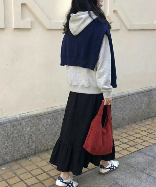 cammie(キャミー)の「裾フリルスカート(スカート・レディース・ブラック/ホワイト/ベージュ・F)」の13枚目の写真