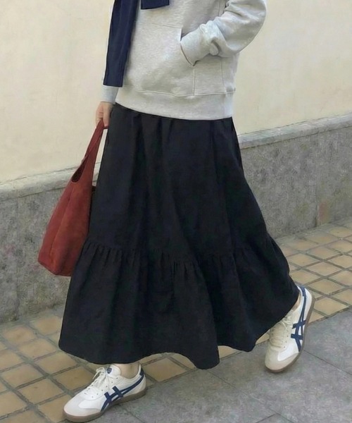 cammie(キャミー)の「裾フリルスカート(スカート・レディース・ブラック/ホワイト/ベージュ・F)」の9枚目の写真