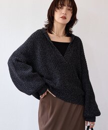 RIVE DROITE | 【抜け感のある着こなしに】メランジスキッパーニット(ニット/セーター)