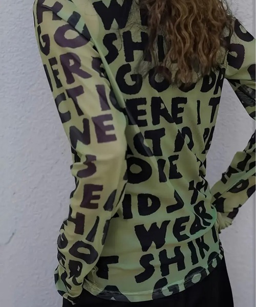 NOLITA LABORATORY(ノリータラボラトリー)の「【 NOLITA / ノリータ 】英字 ロゴ シアー 長袖 カットソー(Tシャツ/カットソー・レディース・カーキ・MEDIUM/SMALL)」の12枚目の写真