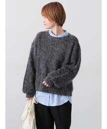 Lugnoncure | 起毛クルーネックニット(ニット/セーター)