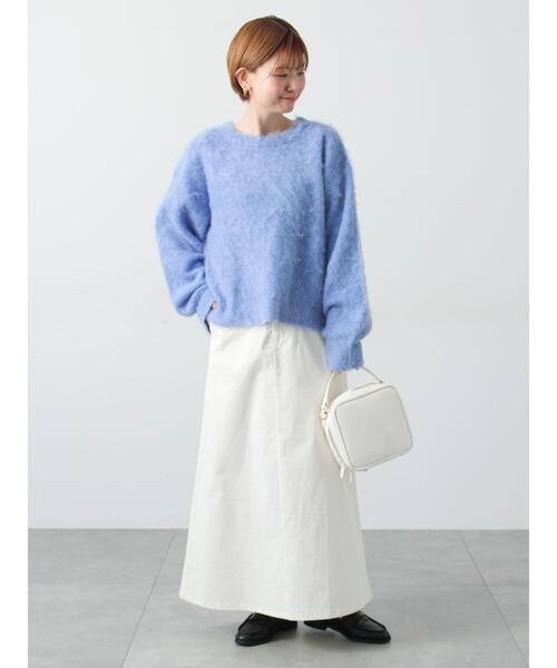 Lugnoncure（ルノンキュール）の「起毛クルーネックニット（ニット/セーター・レディース・ベージュ/ピンク/ブラック/ブルー/グレー・F）」の10枚目の写真