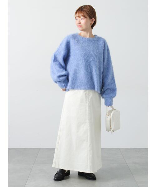 Lugnoncure（ルノンキュール）の「起毛クルーネックニット（ニット/セーター・レディース・ベージュ/ピンク/ブラック/ブルー/グレー・F）」の11枚目の写真