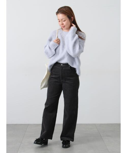 Lugnoncure（ルノンキュール）の「起毛クルーネックニット（ニット/セーター・レディース・ベージュ/ピンク/ブラック/ブルー/グレー・F）」の13枚目の写真