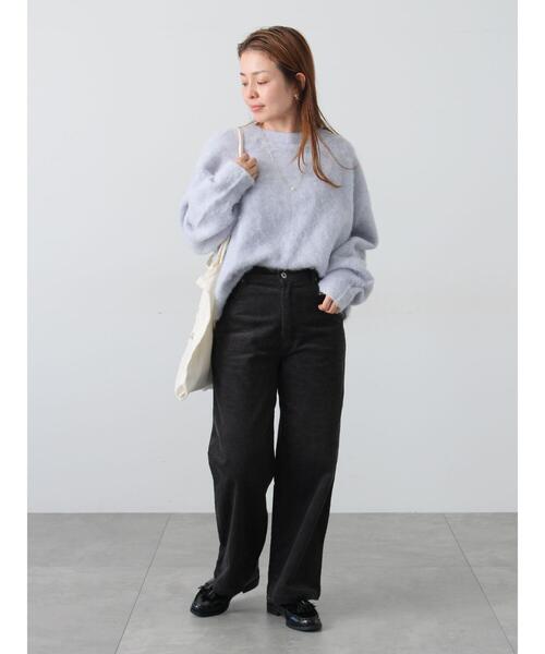 Lugnoncure（ルノンキュール）の「起毛クルーネックニット（ニット/セーター・レディース・ベージュ/ピンク/ブラック/ブルー/グレー・F）」の14枚目の写真