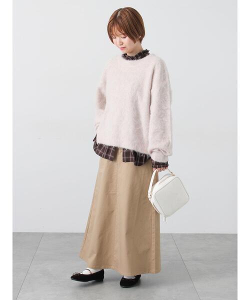 Lugnoncure（ルノンキュール）の「起毛クルーネックニット（ニット/セーター・レディース・ベージュ/ピンク/ブラック/ブルー/グレー・F）」の16枚目の写真