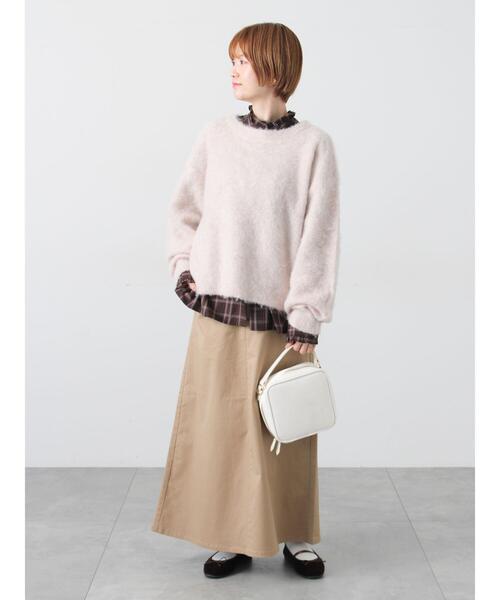 Lugnoncure（ルノンキュール）の「起毛クルーネックニット（ニット/セーター・レディース・ベージュ/ピンク/ブラック/ブルー/グレー・F）」の17枚目の写真