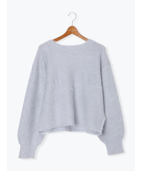 Lugnoncure（ルノンキュール）の「起毛クルーネックニット（ニット/セーター・レディース・ベージュ/ピンク/ブラック/ブルー/グレー・F）」の22枚目の写真